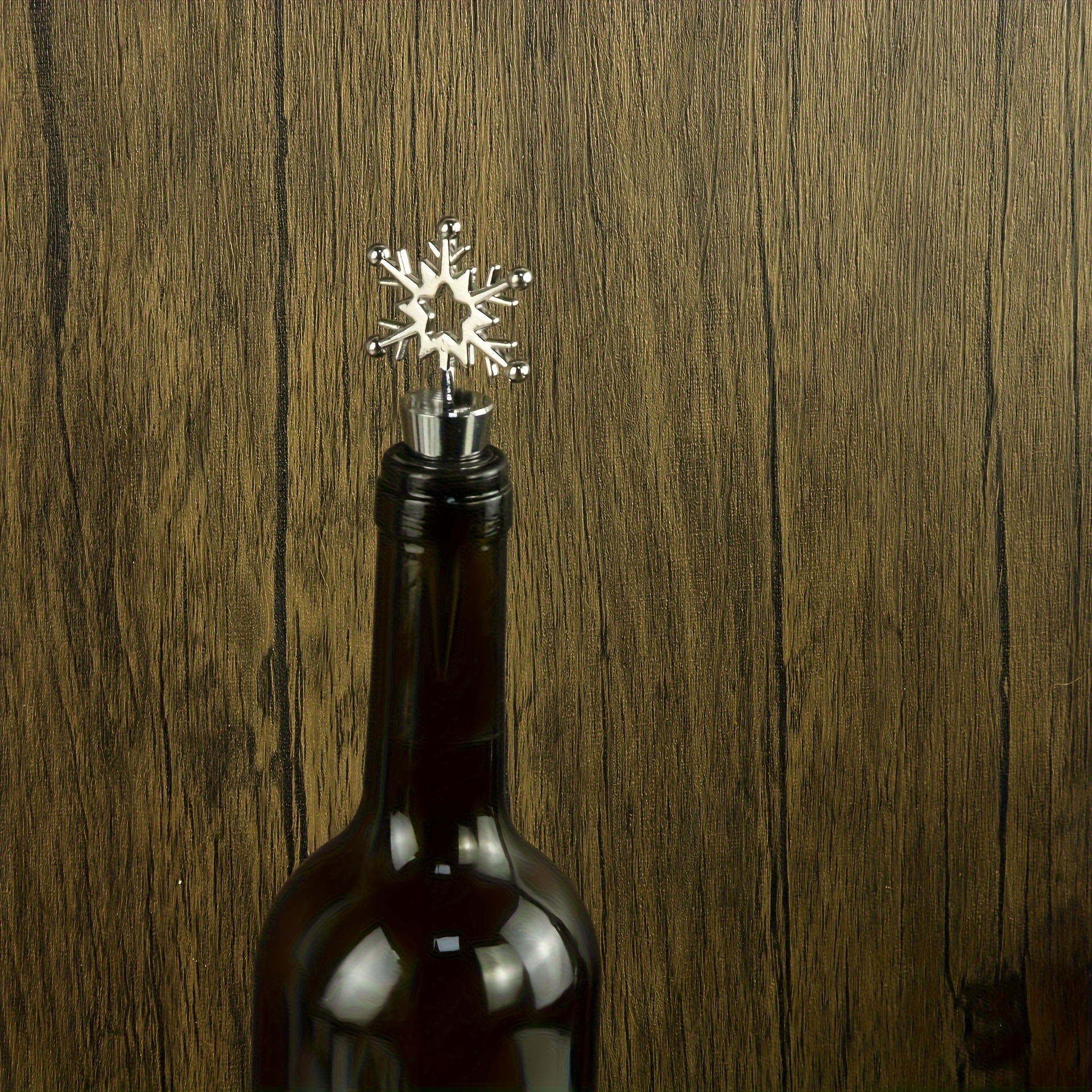 Tapón de botella de vino copo de nieve de Navidad reutilizable regalo festivo