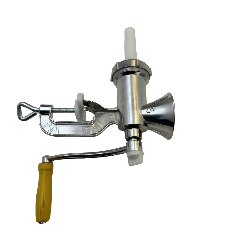 Stainless Steel Qo'lda go'sht maydalagich va kolbasa to'ldirgich - Ko'p funktsiyali oshxona asbobi uchun to'ldirish, maydalash, ezish - Batareyaga ehtiyoj yo'q, bardoshli va oson tozalanadi - Uy sharoitida pishirish uchun ideal.