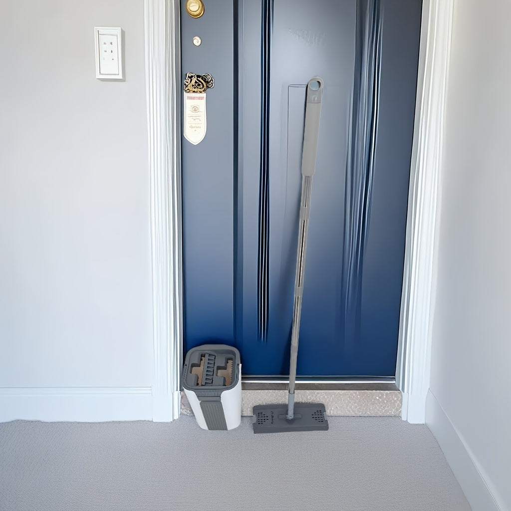 Ko'p funksiyali mopu to'plami - Nam va quruq tozalash uchun - Oshxonalar, hammomlar va yashash xonalarida oson tozalash uchun qalin, chizishsiz padlar bilan - Har xil yuzalar uchun mo'ljallangan mustahkam metall tutqich