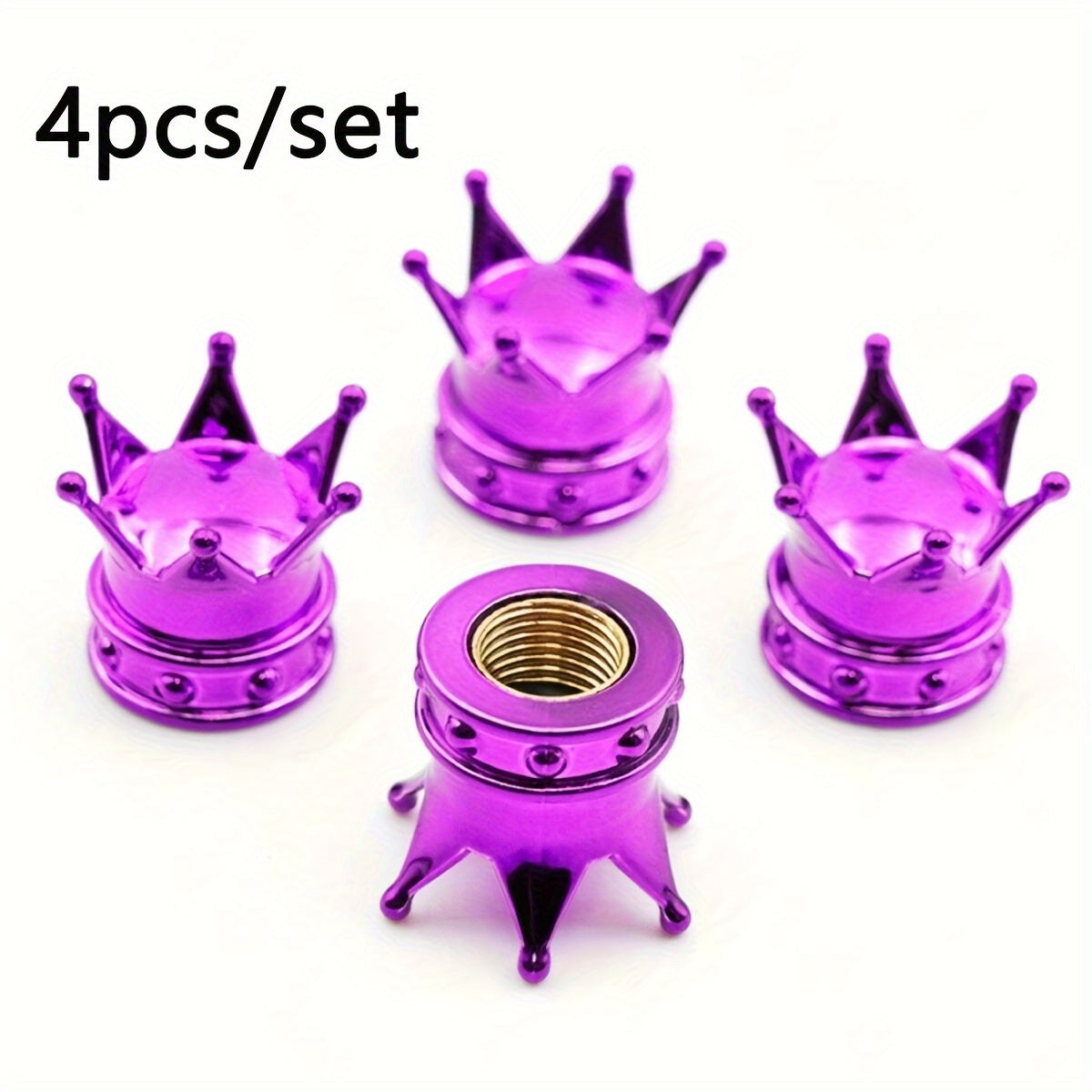 4 Pack Tire Valve Caps Durable Plastic Dust Covers for Cars and Motorcycles