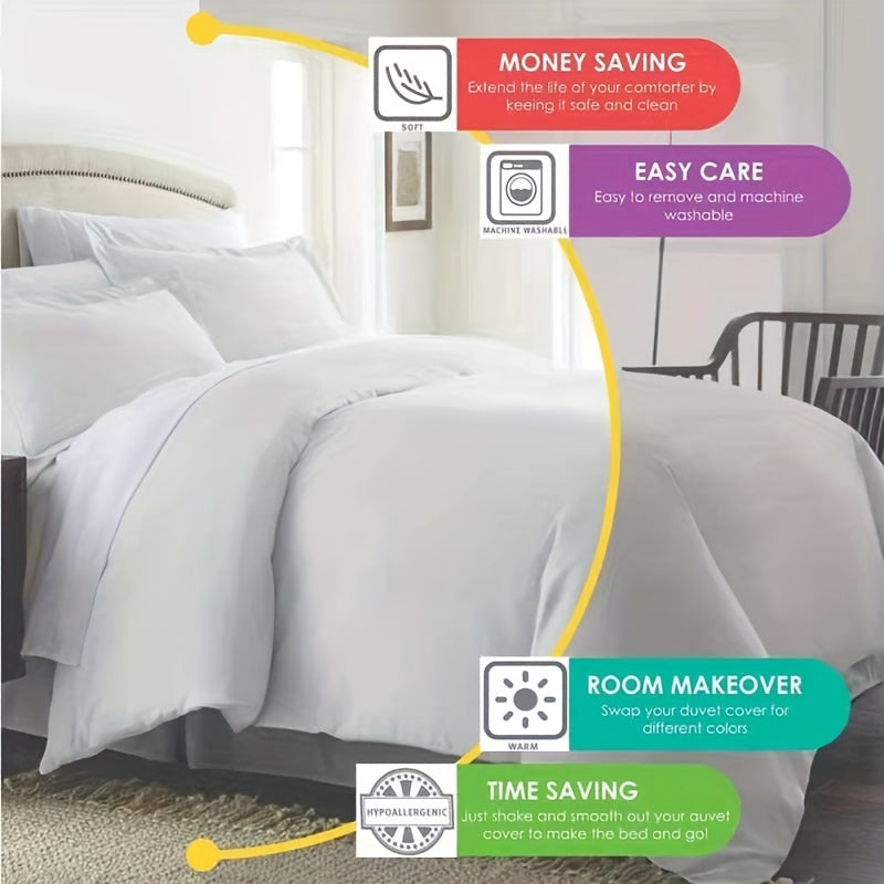 3-Piece Christmas Duvet Cover Set Santa Claus Microfiber Bedding with Pillowcases