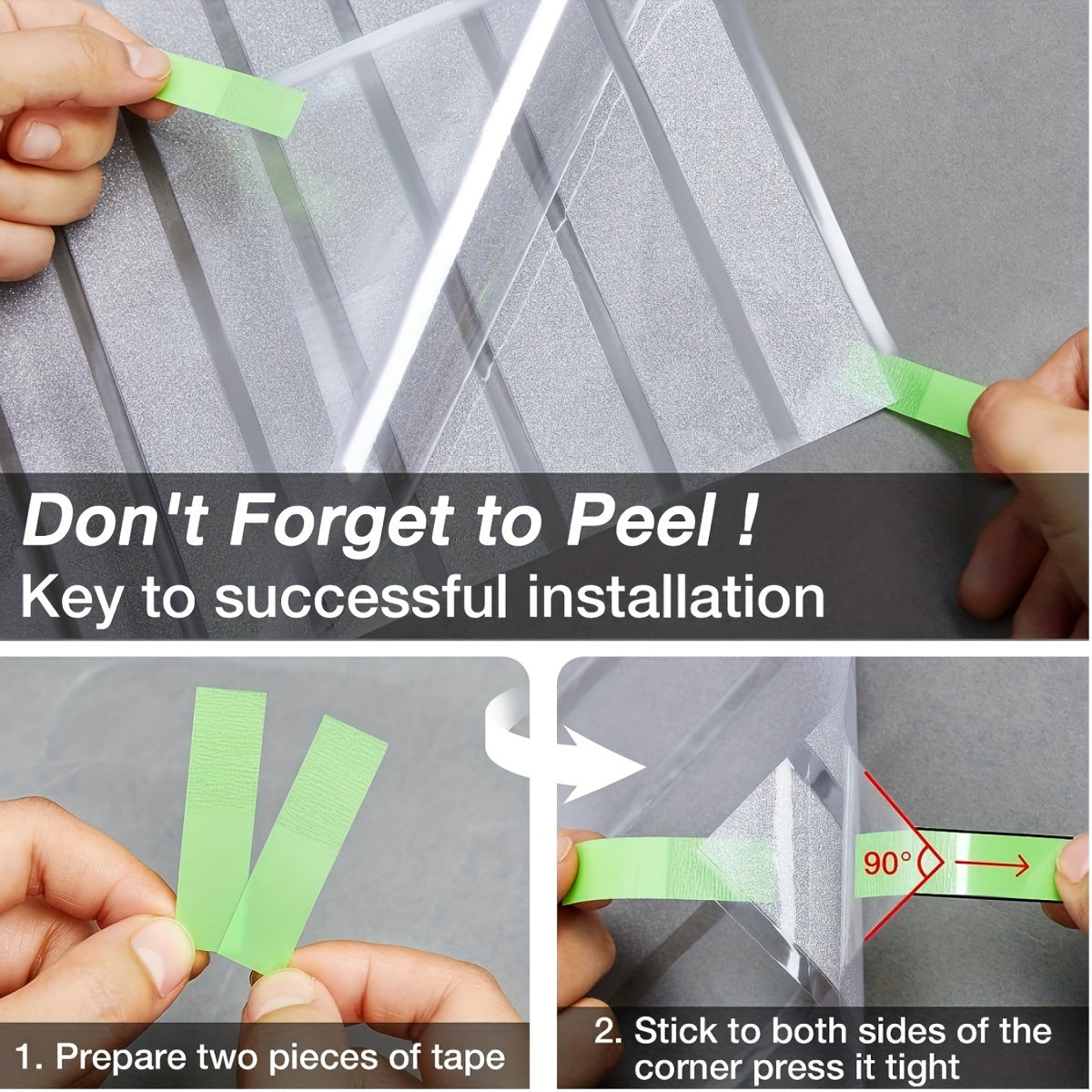 Electrostatic Glass Window Film Roll Crescent Pattern Decorative Stickers