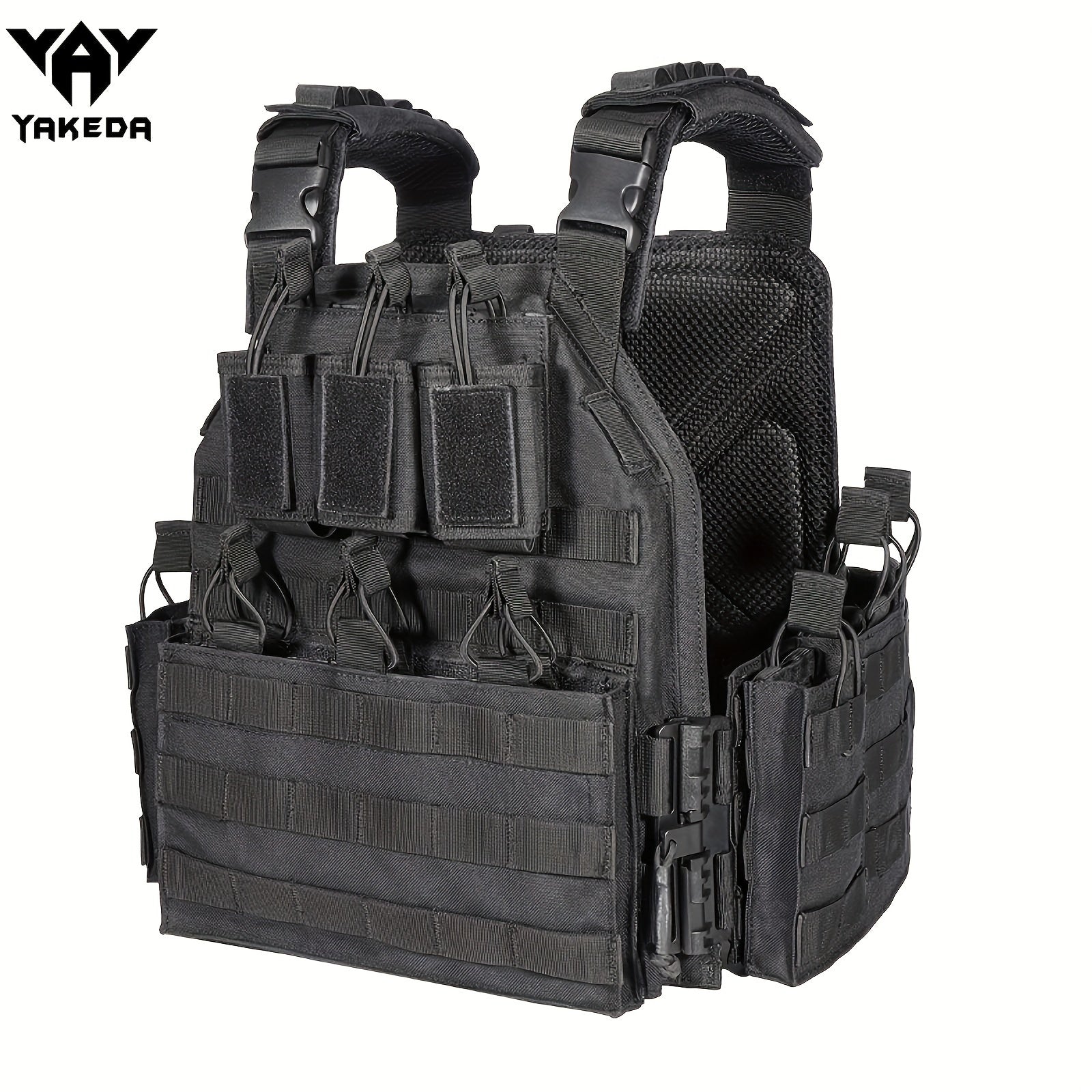 Men's Outdoor Training Vest with Quick Release Molle System Black