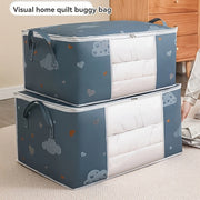 Large Capacity Foldable Storage Box with Utility Hooks Waterproof Fabric Organizer for Clothes Toys Quilts
