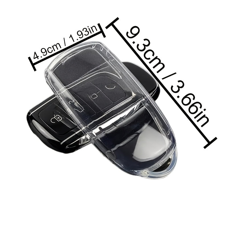 Car Key Cover TPU Minimalist 4 Button Slots for SUV and Sedan