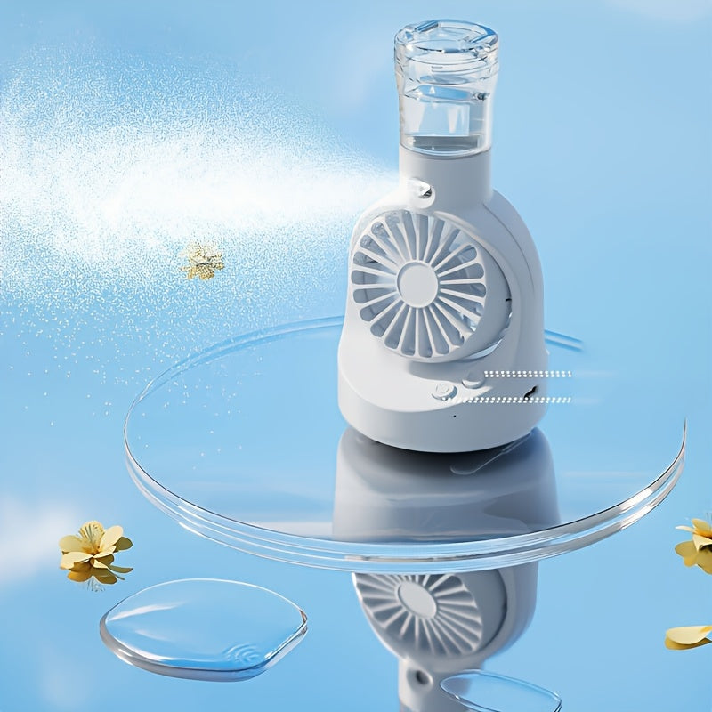 Portable Rechargeable Spray Fan for Indoor Outdoor Use USB Powered