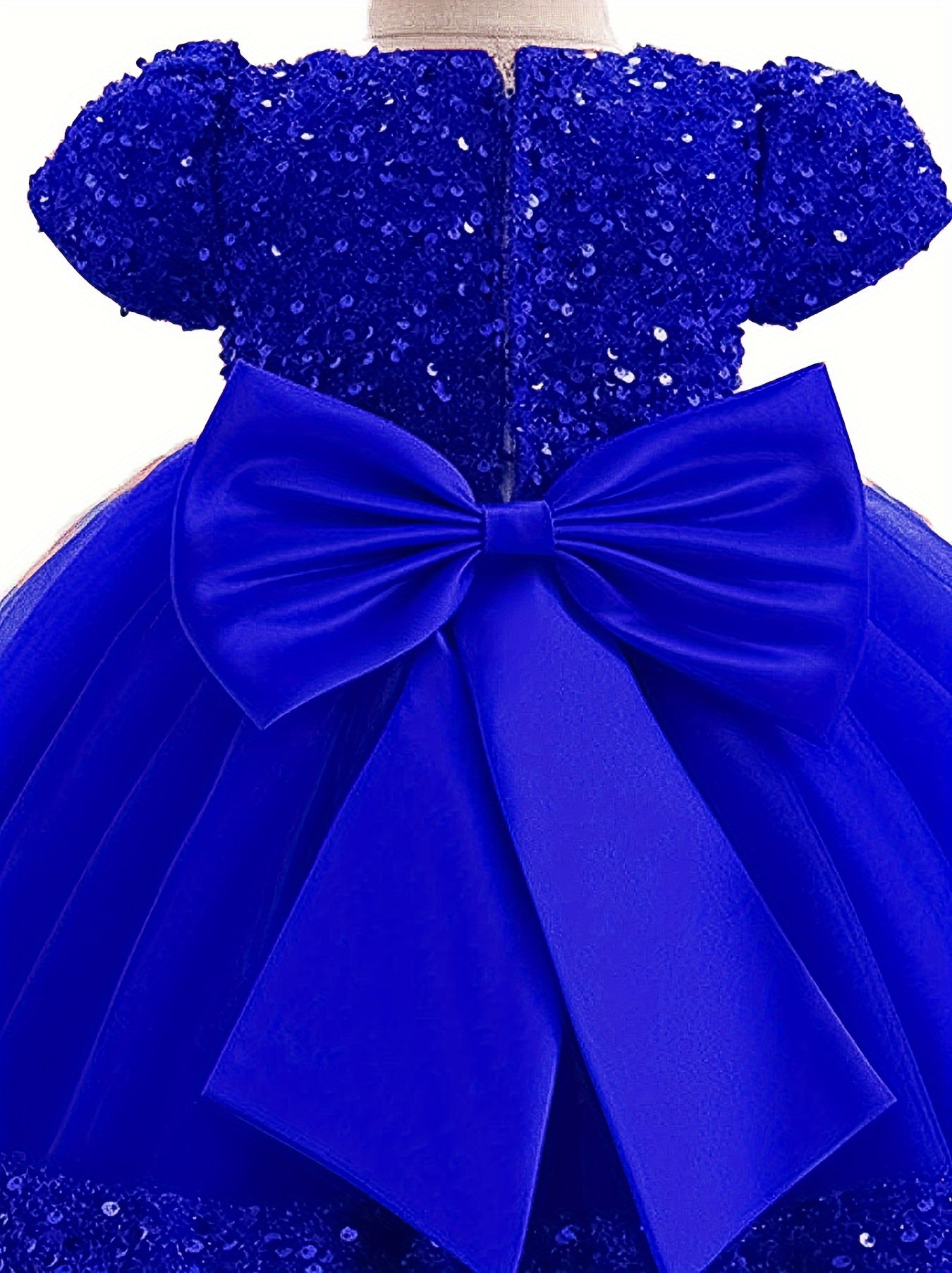 Girls Red Princess Dress with Sequin Tulle Overlay Boho Style for All Seasons