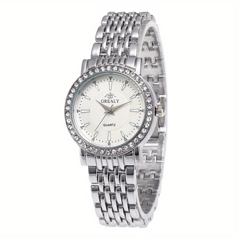 Casual Women's Watch with Leather Strap and Analog Display