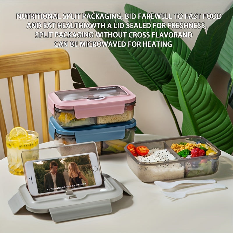 Leak-Proof Double-Layer Lunch Box Large Capacity Microwave Safe Portable Meal Container