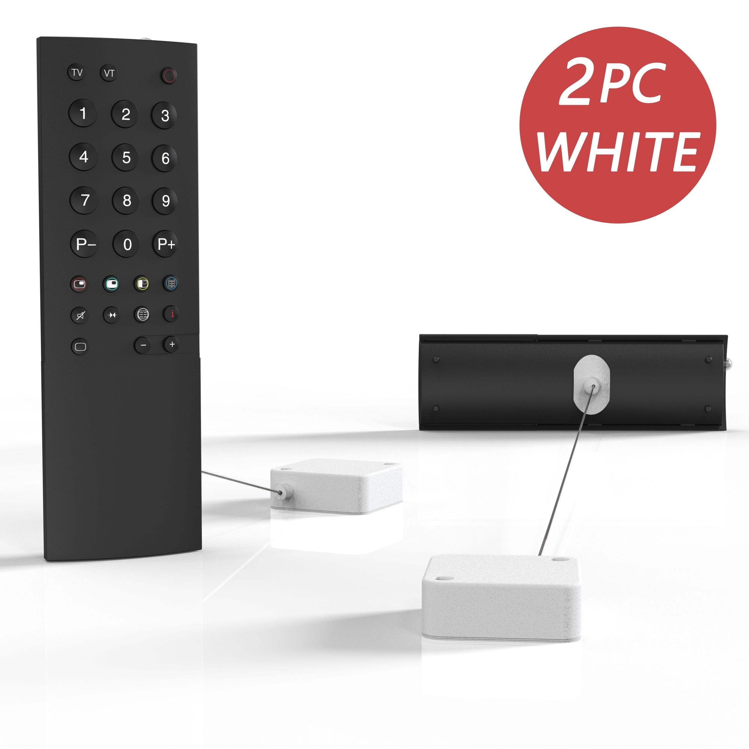 6.5ft Remote Control Cable Tether Adjustable Locking Cord for TV Air Conditioner Game Controllers