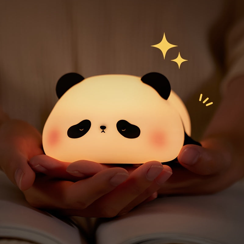 Cute Panda Night Light Touch Control USB Rechargeable Adjustable Brightness Modern Bedroom Decor
