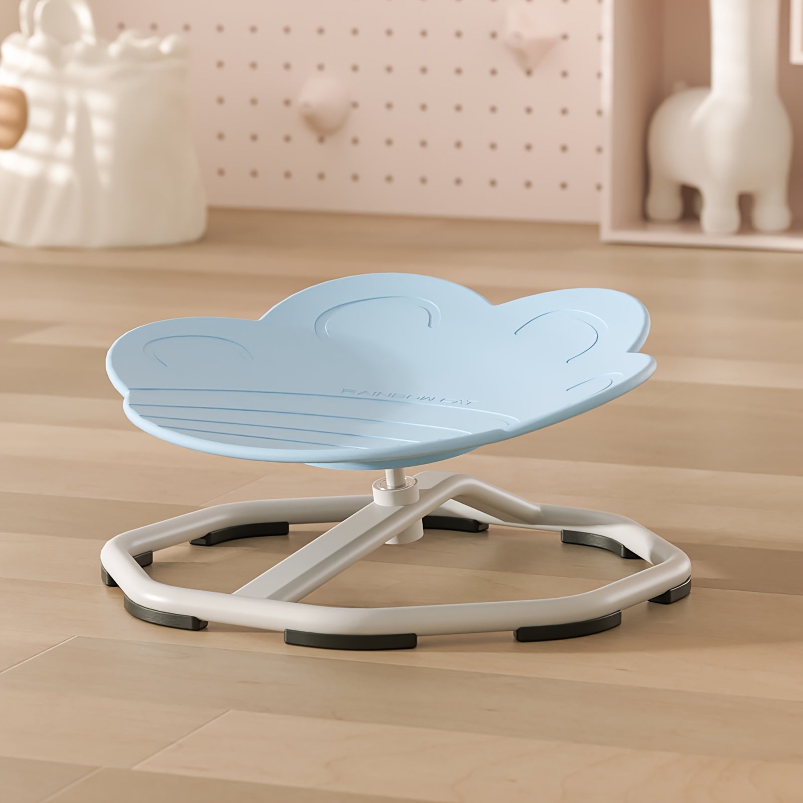 Children's Red Spinning Chair for Kids Plastic Metal Swivel Body Movement Focus