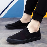 Men's Canvas Slip-On Sneakers Lightweight Breathable Casual Shoes for Spring Summer Fall