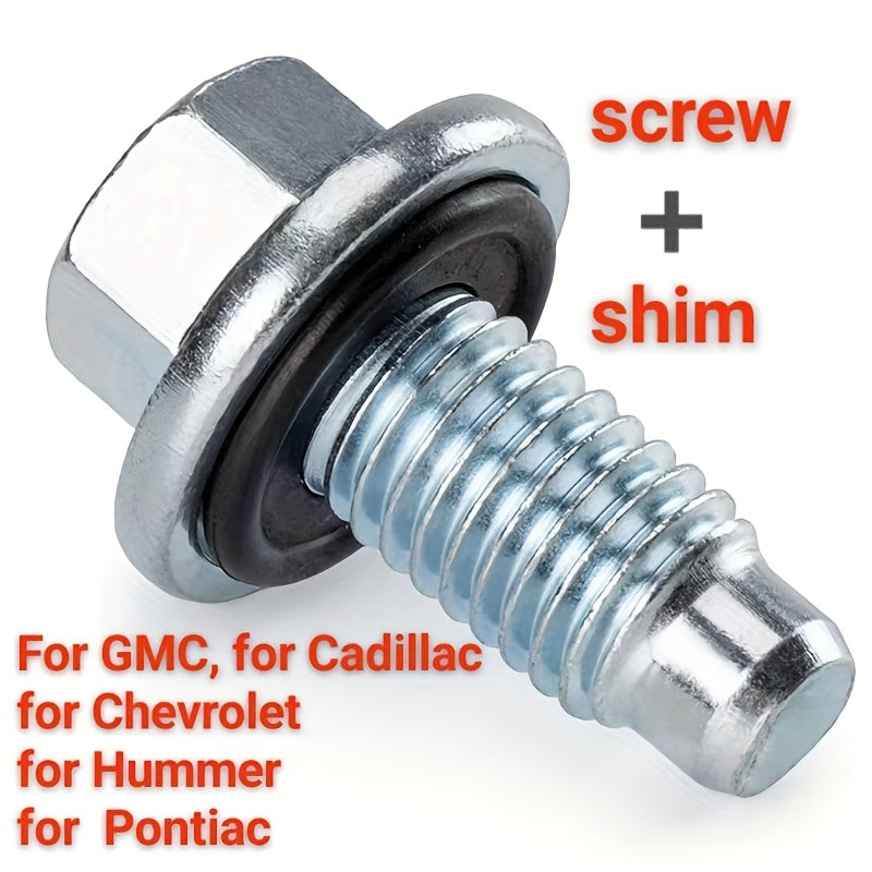 Oil Pan Drain Plug Bolts with O-Rings for Trucks Engine Replacement