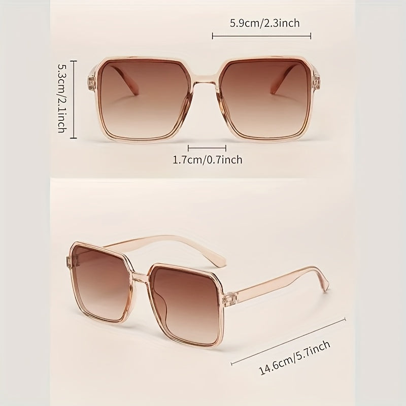 Set of 3 Women’s Square Fashion Glasses with Anti-Glare Plastic Frames