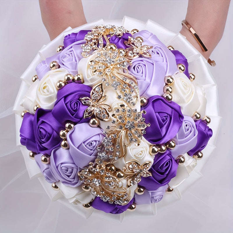 Elegant Qizlar uchun gullar to'plami Qizil samoviy güllar bilan Kristal va Marjon tafsilotlari bilan