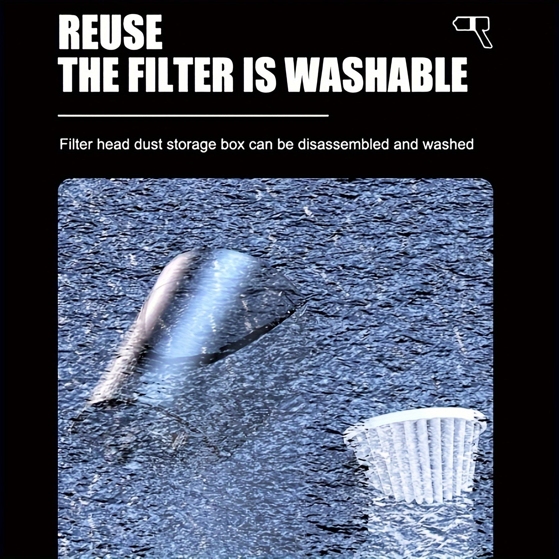 2400mAh litiy batareyali qo'lga olinadigan simsiz changyutgich, super so'rish, yuqori tezlikdagi motor, USB orqali zaryadlash, ikki maqsadli puflash va so'rish, yuviladigan filtr. 6 ta asosiy aksessuarni o'z ichiga oladi.