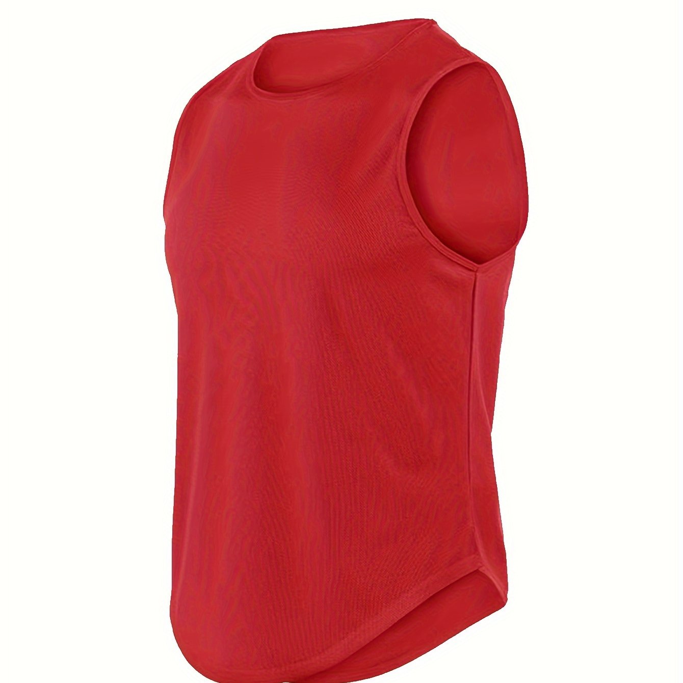 Men's Quick-Dry Sleeveless Gym Shirt Lightweight Moisture-Wicking Polyester Mesh Tank Top for Running and Fitness