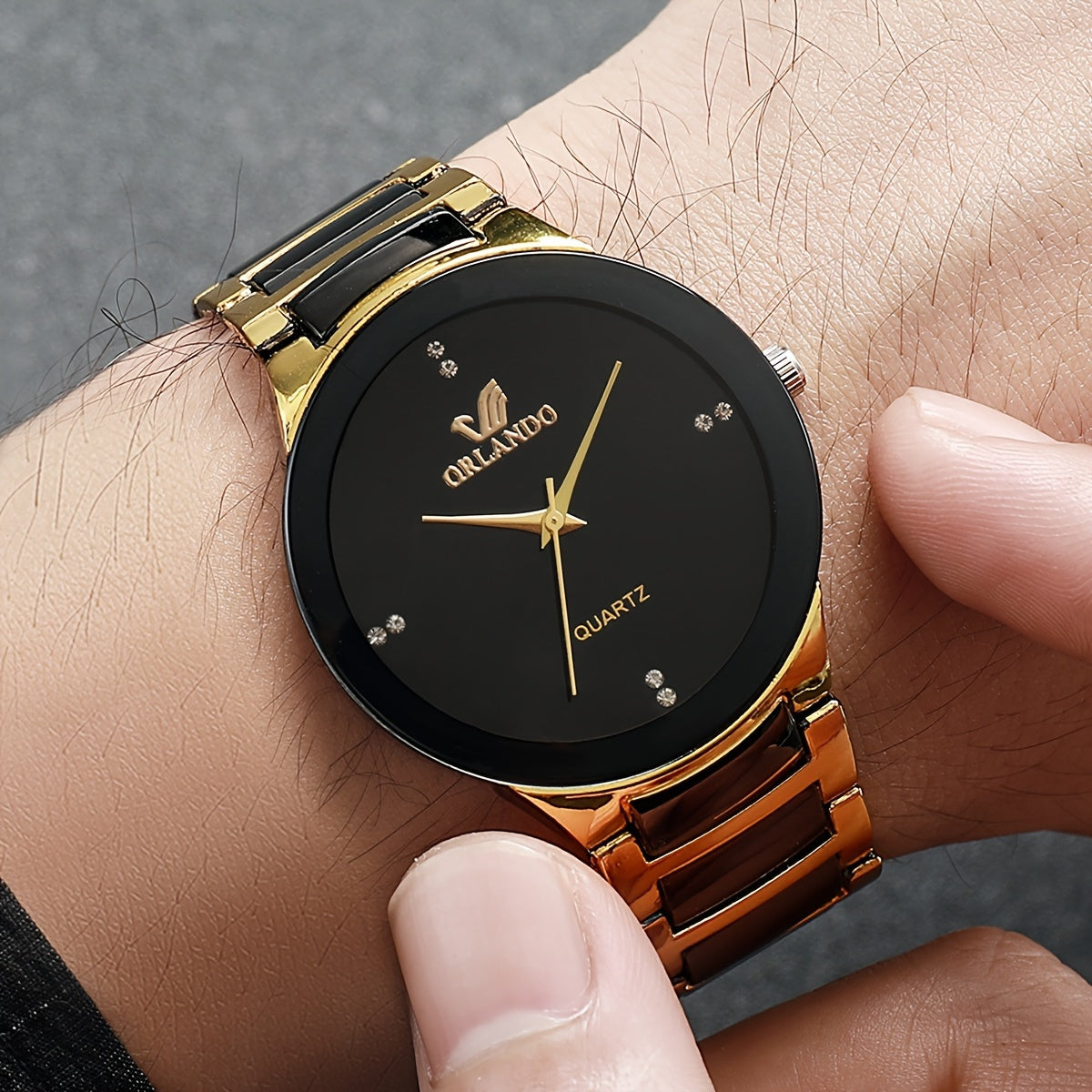 Men's and Women's Classic British Style Quartz Wristwatches Alloy Round Case Non-Rechargeable Battery Stylish Business Accessories