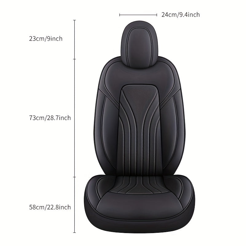 Custom Fit Faux Leather Seat Covers for Tesla Model 3 2017-2023 Synthetic Sponge