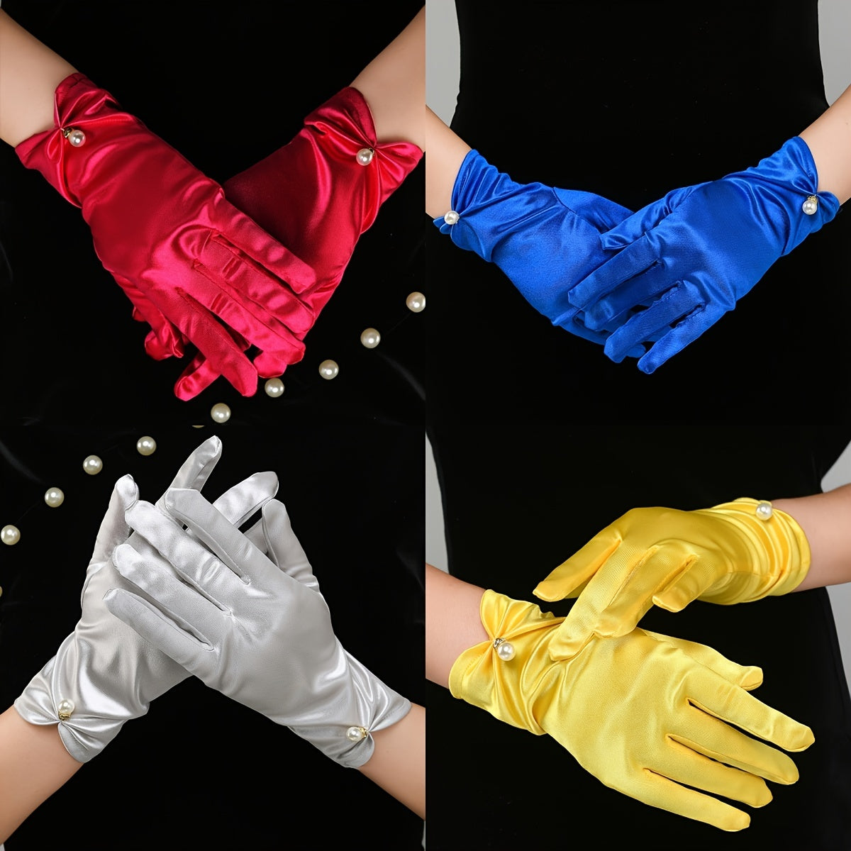 Satin Gloves for Weddings Formal Events Party Cosplay Bridal Accessories