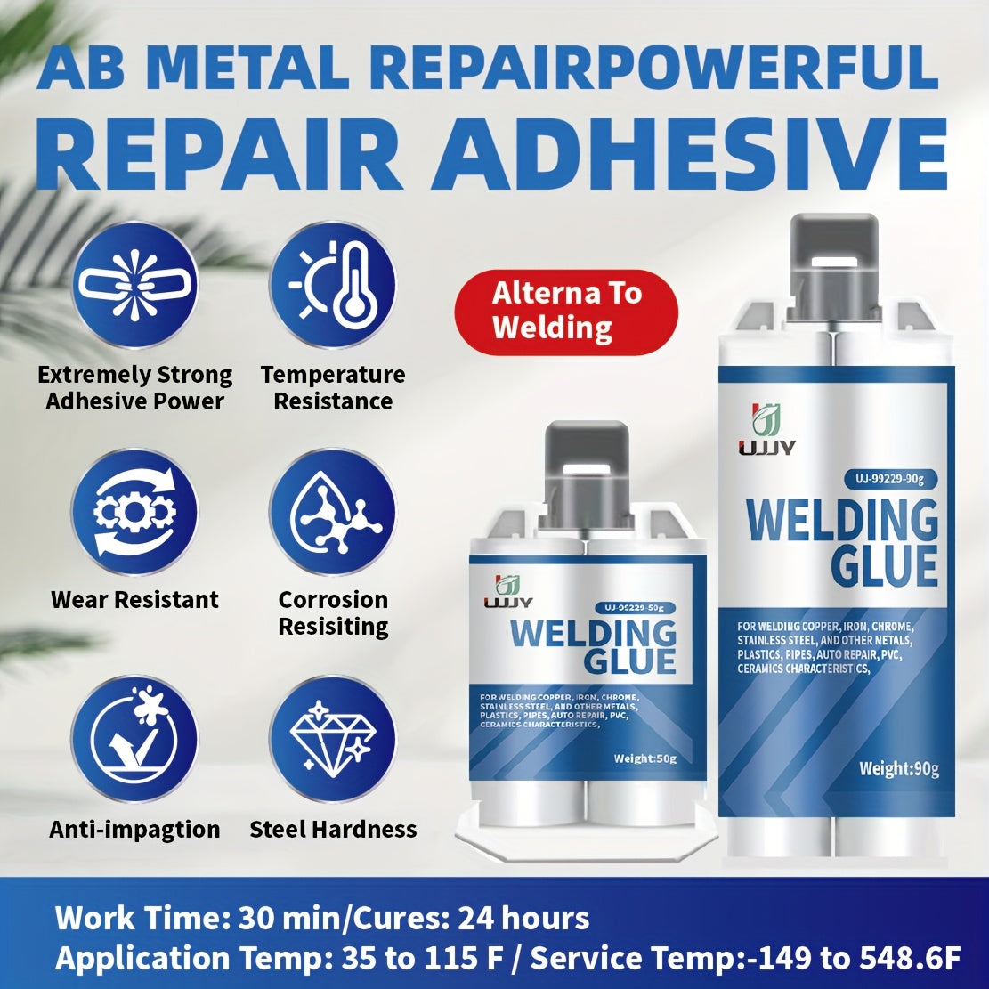 Heavy Duty AB Glue Waterproof High-Temperature Resistant Strong Adhesion