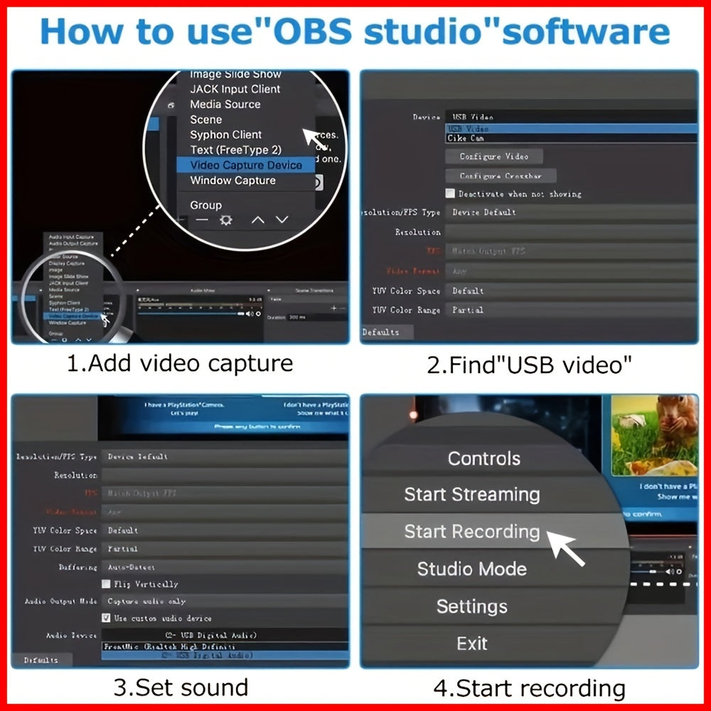 4K HDMI Video Capture Card for Gaming Streaming Conference USB Powered Compatible with Windows Android MacOS