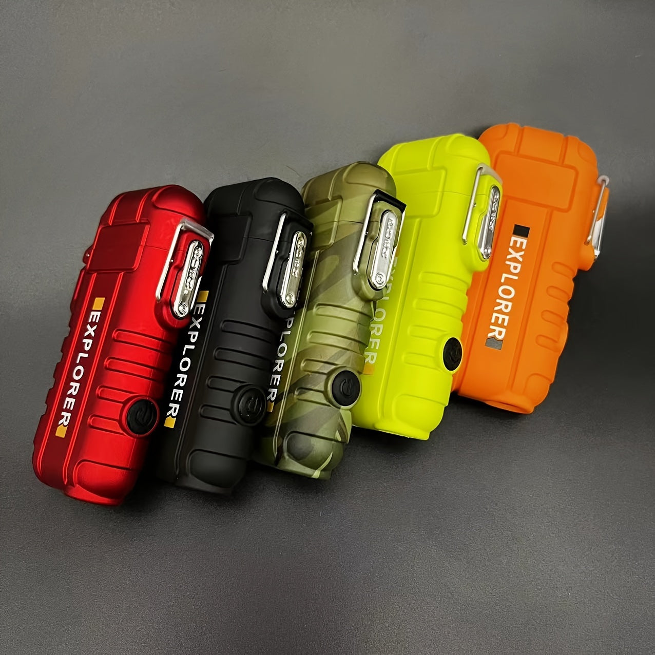 Outdoor Electric Lighter with Flashlight and Rotatable Hose for Camping Gas Stove