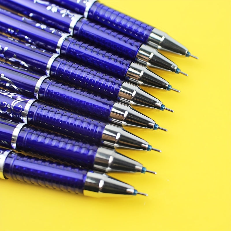 Set of 36 Blue 0.5mm Erasable Gel Pens with Replaceable Cores for Office and Students