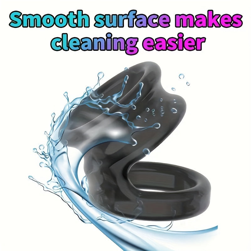 Erkaklar uchun TPE kuchaytirish halqasi, qayta ishlatiladigan, bir xil rangli, erkaklar uchun jinsiy o'yinchoq