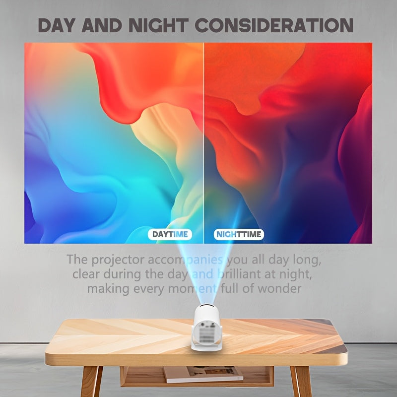 1080P HD, WiFi, USB, 20 Lumenli simsiz uy proyektori