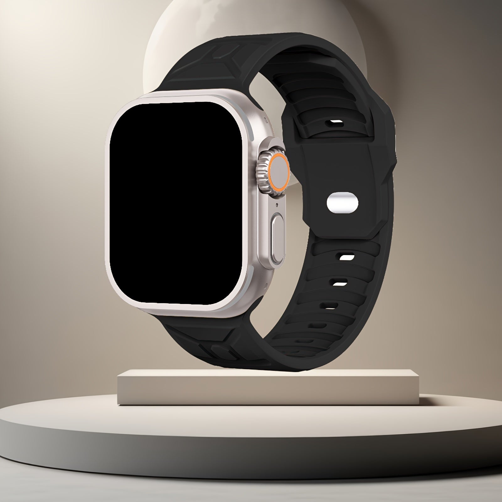 Silicone Sport Watch Band for Apple Watch Water-Resistant Compatible with Series 4-10 Men Women