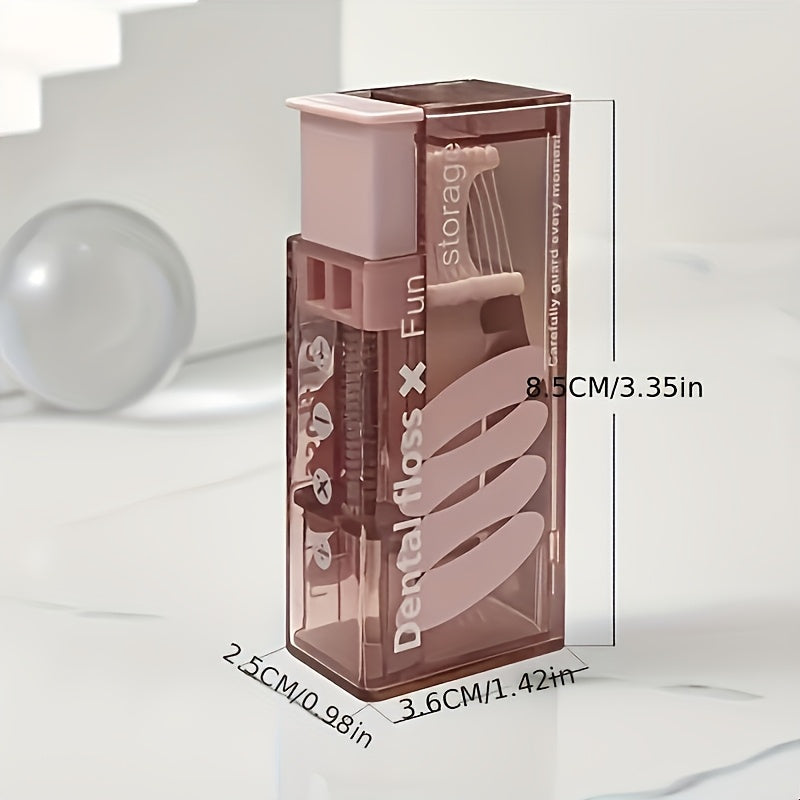 Portable Automatic Dental Flosser with 10 Pre-Cut Strings, Compact Travel Case