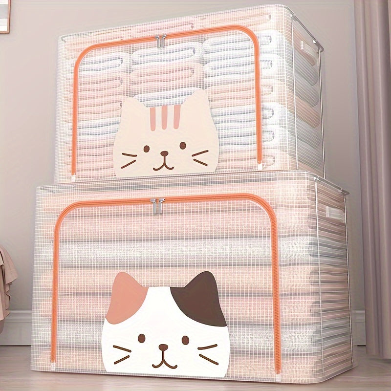 Caja de almacenamiento de plástico impermeable rectangular 24L 66L apilable plegable organizador de armario