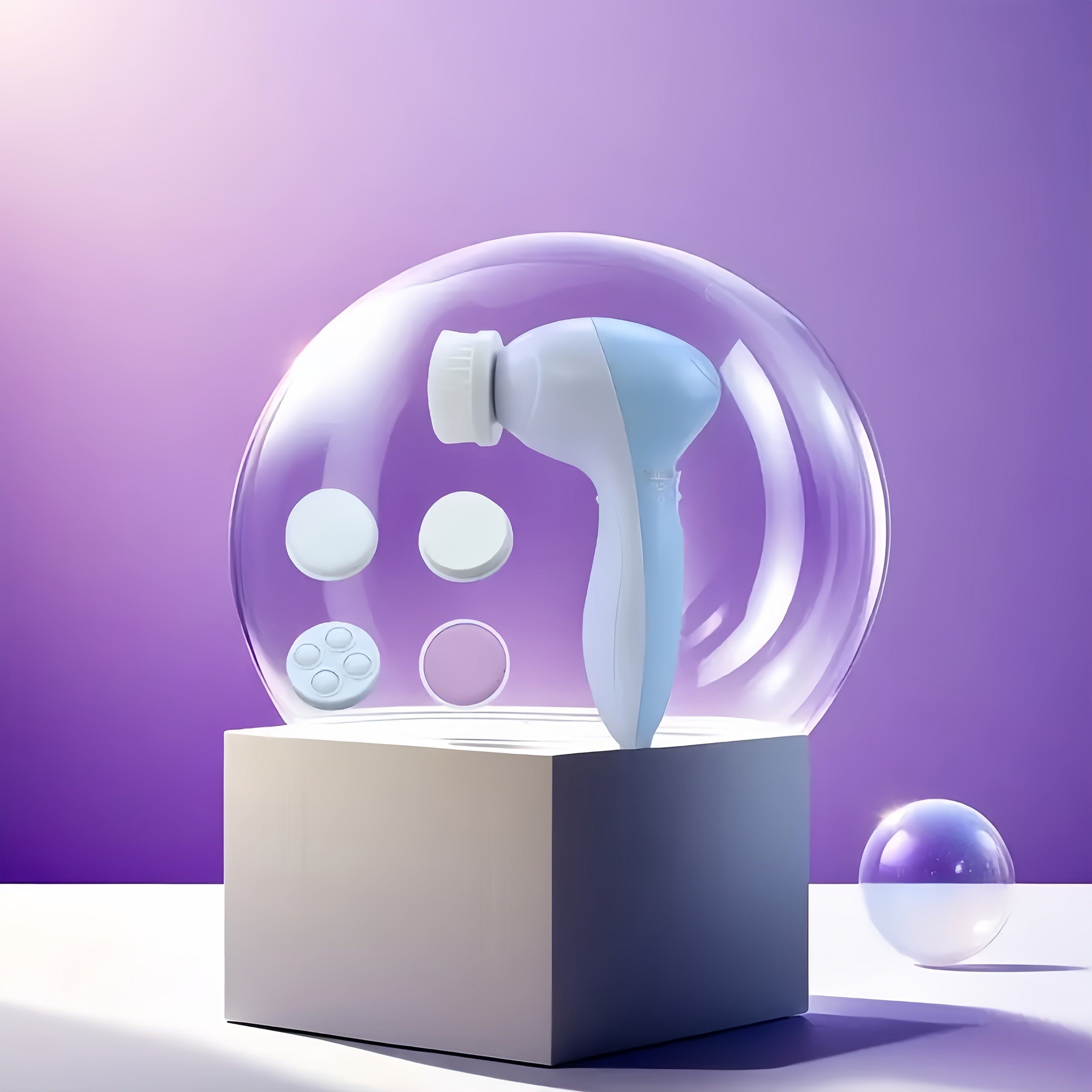 5 funksiyali elektr aylanuvchi go'zallik qurilmasi: yuz tozalagich, yuz yuvish mashinasi, massaj qiluvchi va po'lat tozalagich.