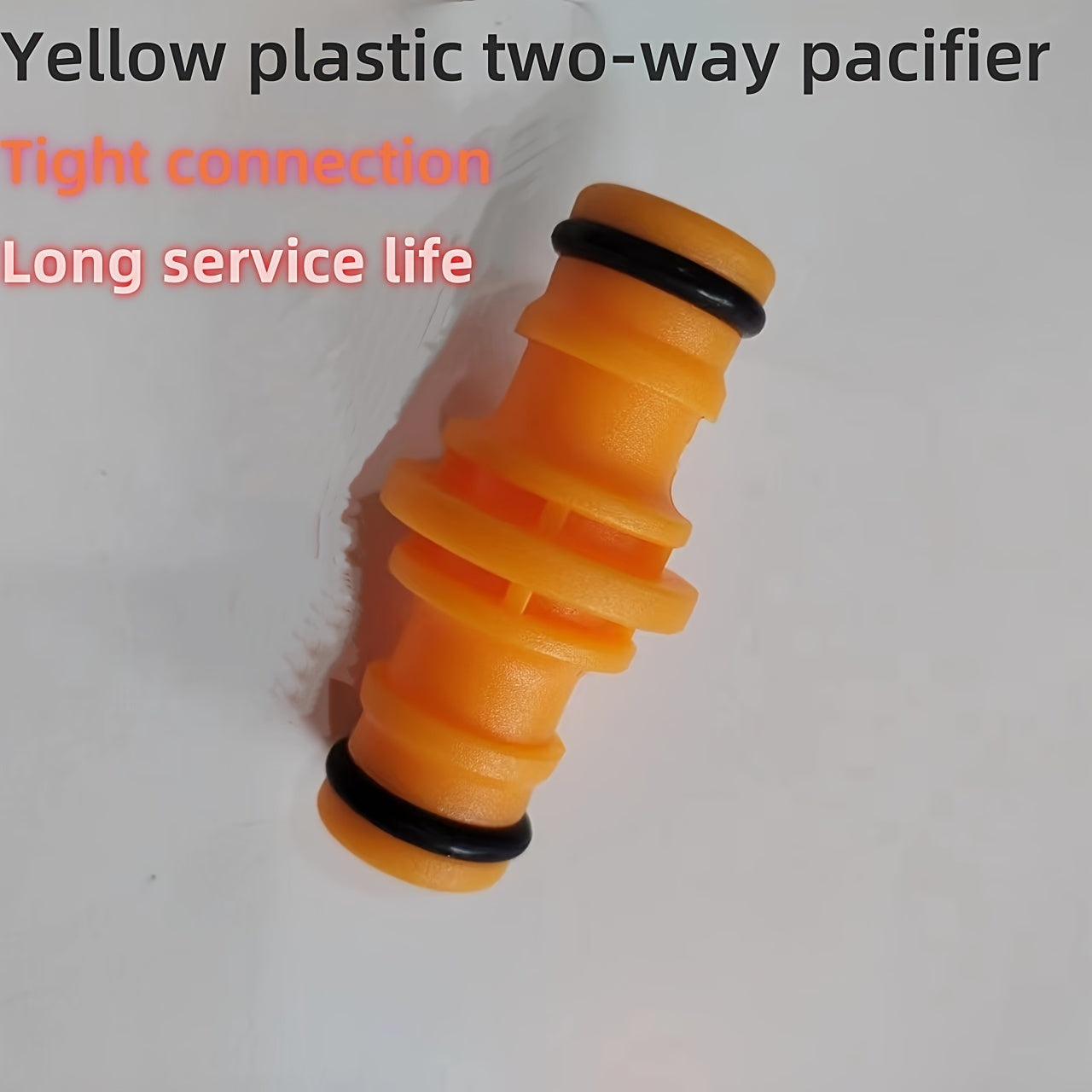 Set of 2 Water Pipe Fittings with Universal Nipple Rubber Yellow Inlet Connectors