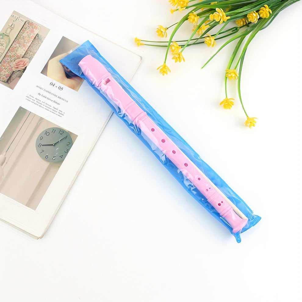 Пластиковая белая сопрано-флейта для начинающих с чистящим шомполом