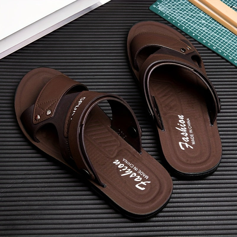 Men's Summer Fashion Sandals Solid Color Graphic Street Slip-On Open-Toe EVA Sole