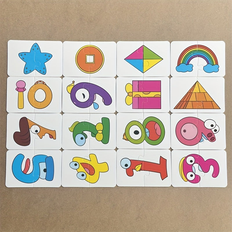 Образовательные развивающие игрушки-пазлы для малышей и детей раннего возраста, унисекс, 32 шт., бумага, 10x6.7 см