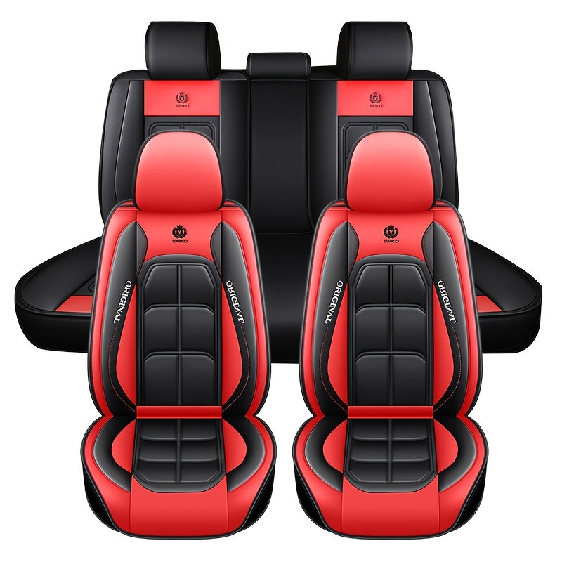 Universal Car Seat Cover PU Leather Universal Fit for Five-Seater Models