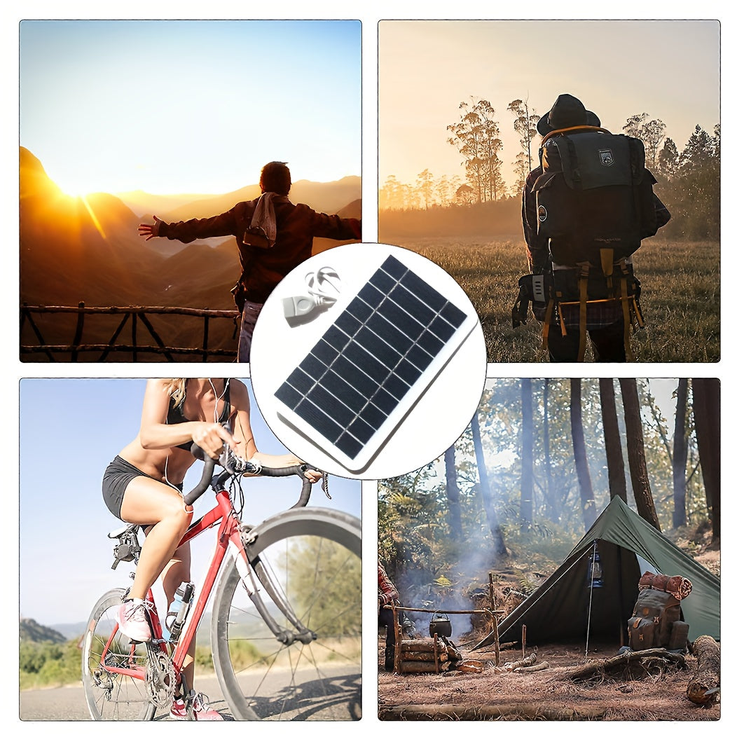 Cargador solar USB portátil para exteriores, panel solar para camping, para teléfonos y dispositivos