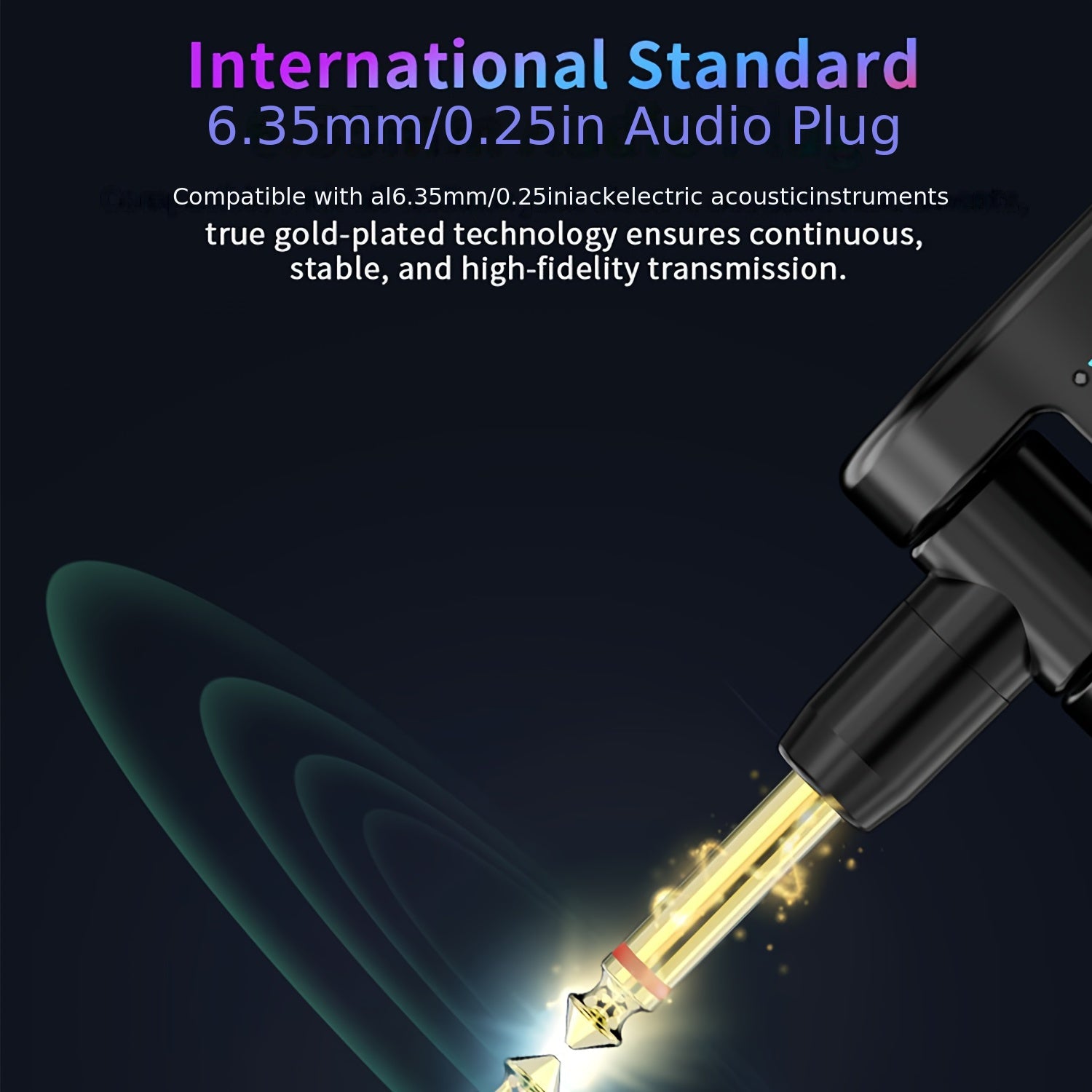 Sistema inalámbrico de transmisor y receptor para guitarra 2.4G Sistema inalámbrico con batería de litio recargable