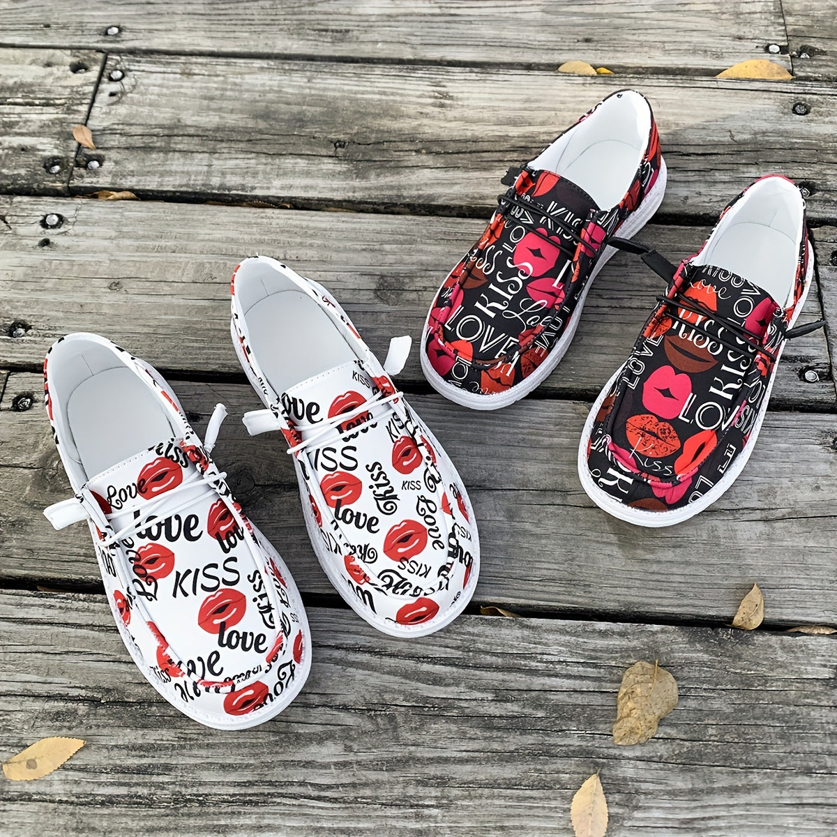 Women's Casual Flat Bottom Sports Shoes Black Comfortable Sneakers