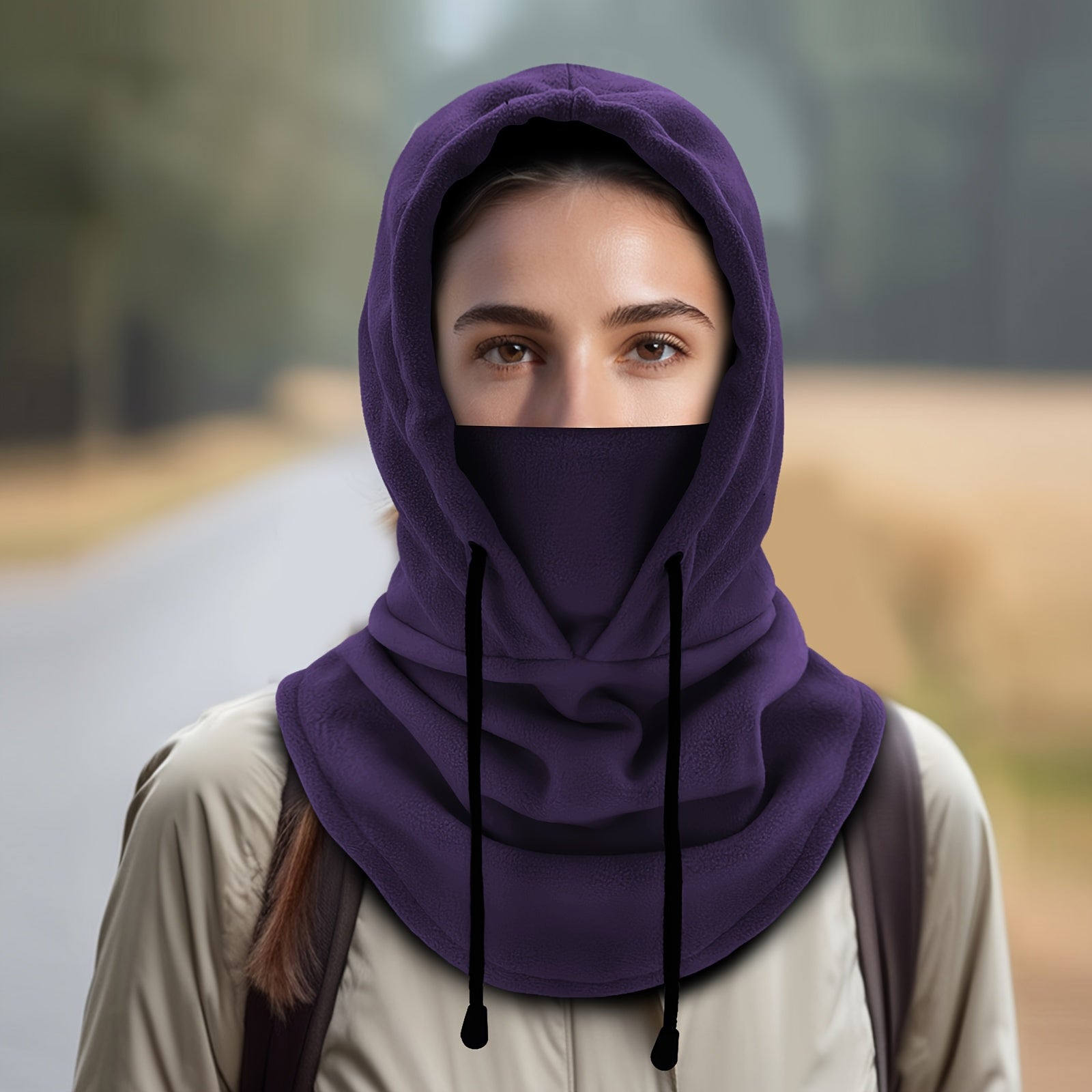 Zamonaviy Trikotaj Ayollar Qish Balaklava Boshligi - Qor va Velosiped Uchun Shamolga Qarshi va Issiq Bo'yin Gaiteri