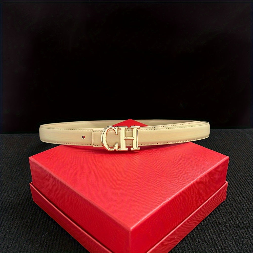 Gafas de mujer con cinturón de letras de metal fino, a la moda y de talla libre para uso diario