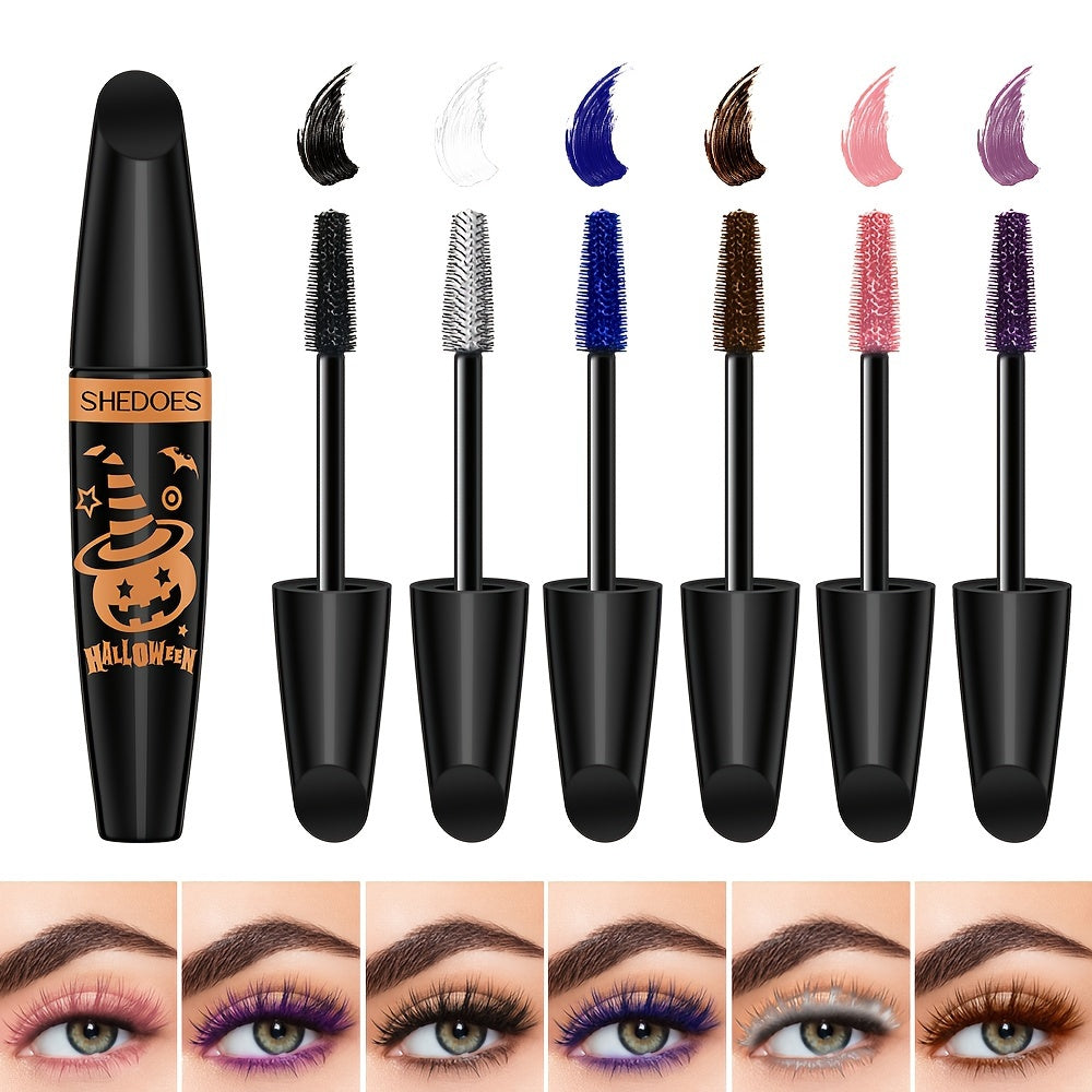 Women's Waterproof Colorful Mascara 6 Shades Curled Long Lashes