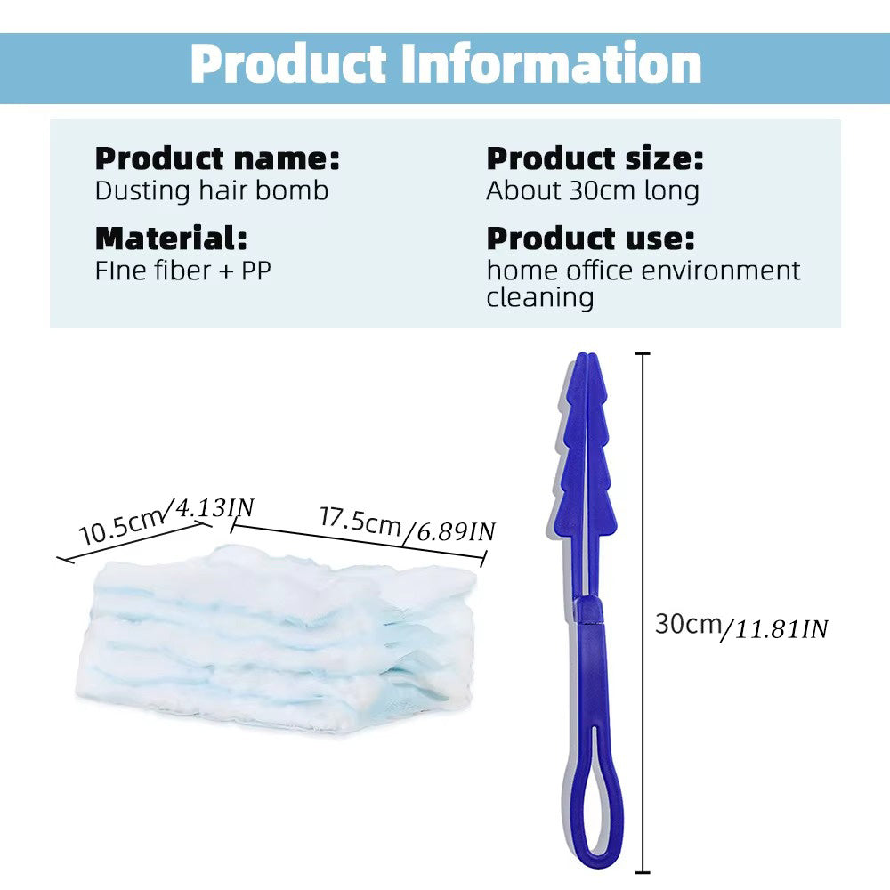 Ko'p maqsadli chang tozalash cho'tkasi - Uy va avtomobil tozalash uchun mos, yumshoq mikrofiber boshli | Batareyalar kerak emas, kranlar, ish stollari, pol va boshqalar uchun ajoyib