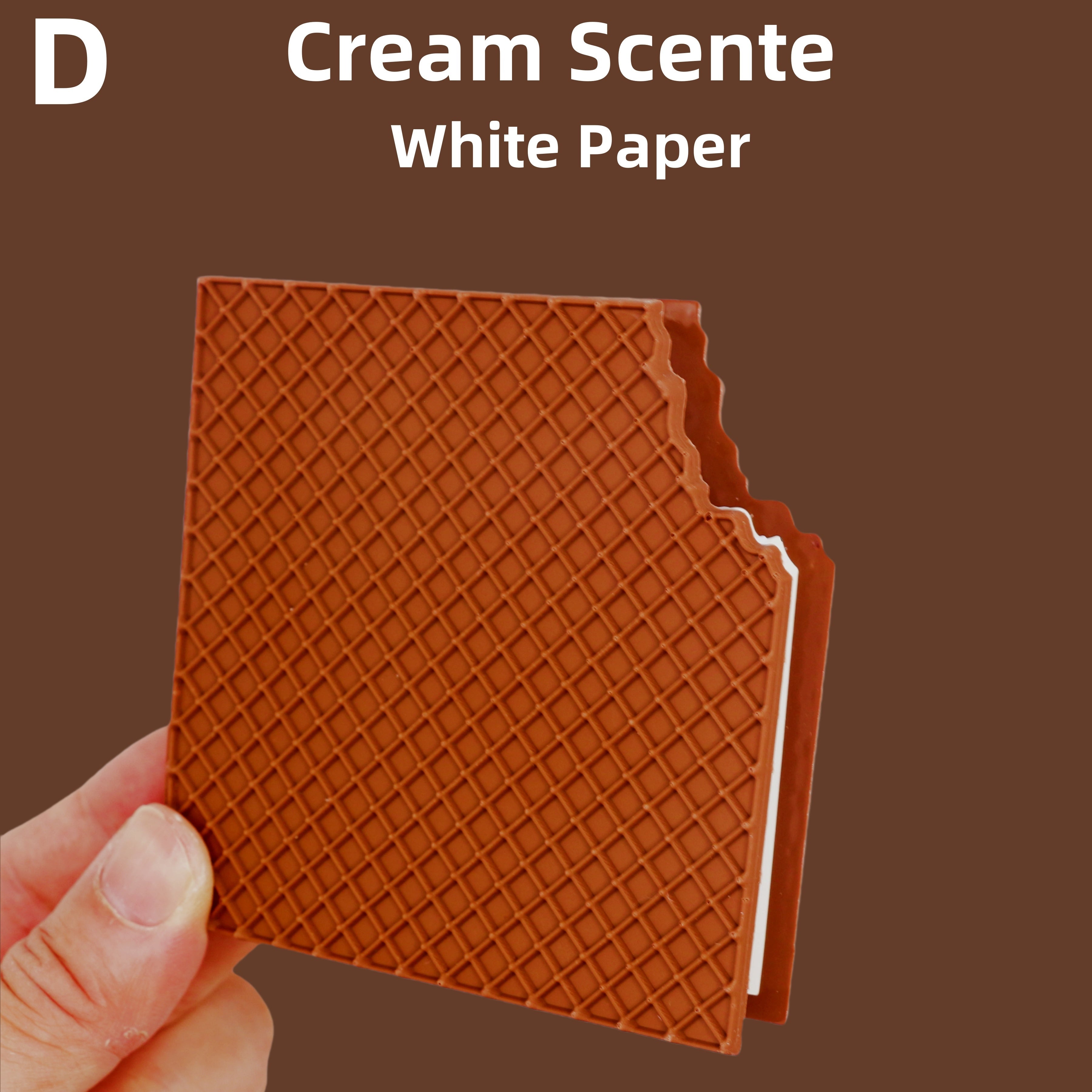 Mini Notebook in Chocolate Macaron Waffle Strawberry Shortcake Design with 80 Tear-Off Pages