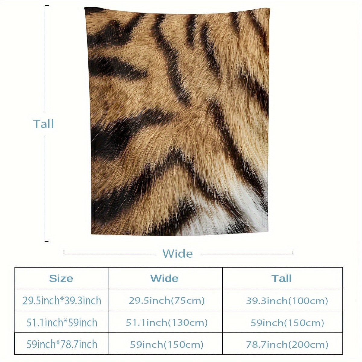 Manta de textura de piel de tigre de invierno para cama, sofá, suave y cálida, regalo de Navidad