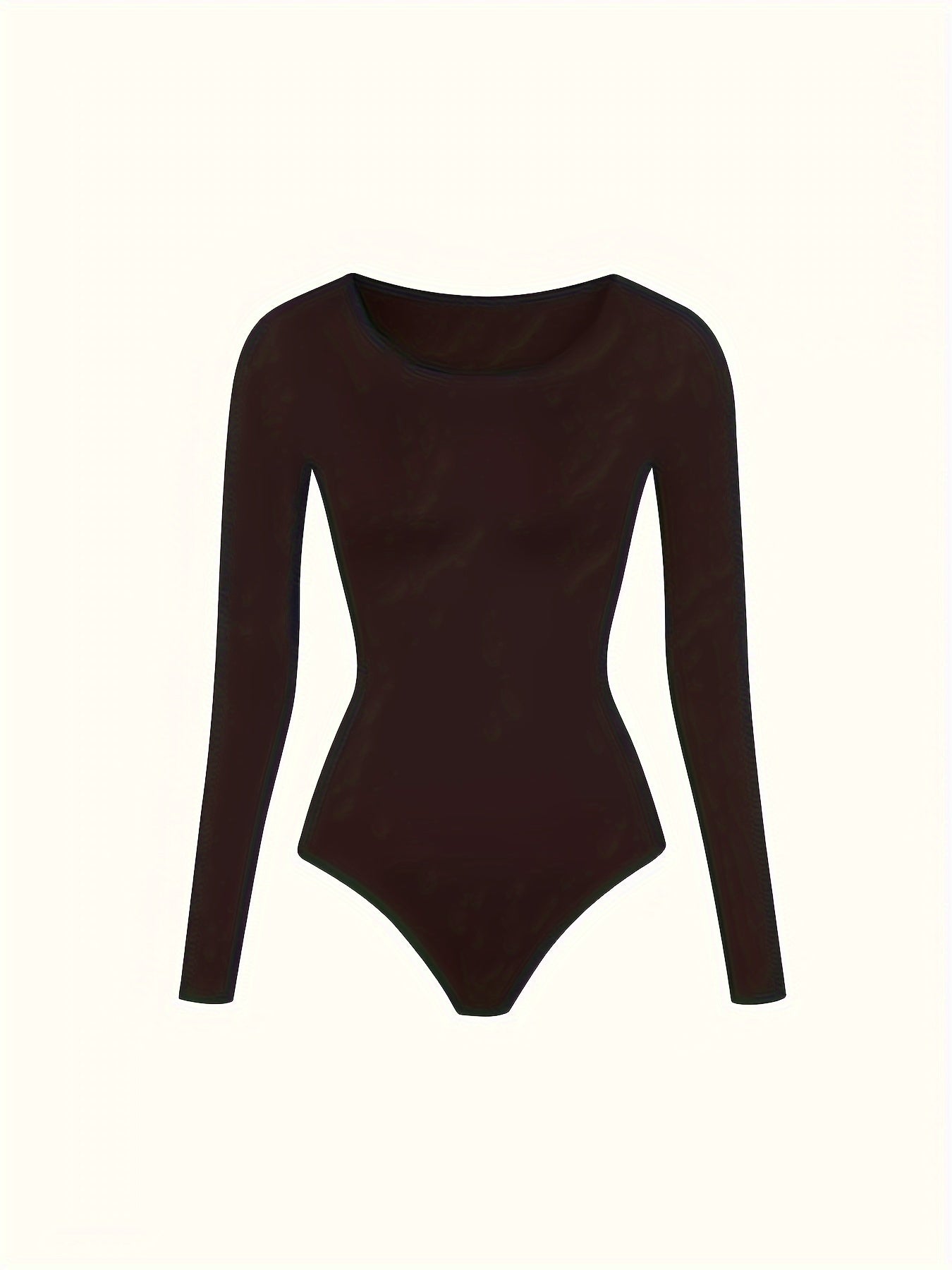 Women's Shaping Bodysuit with Tummy Control and Butt Lifting Solid Color Knit Fabric